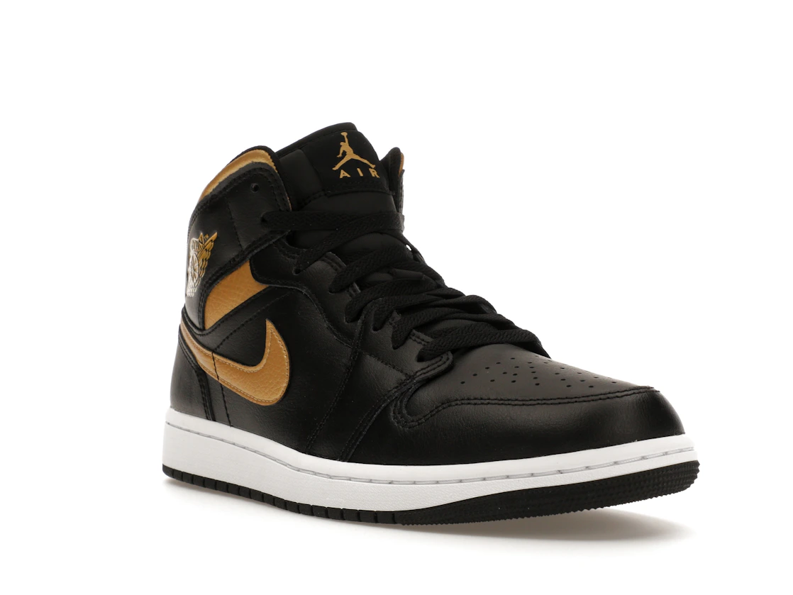 Vue 6 de Jordan 1 Mid Black Metallic Gold