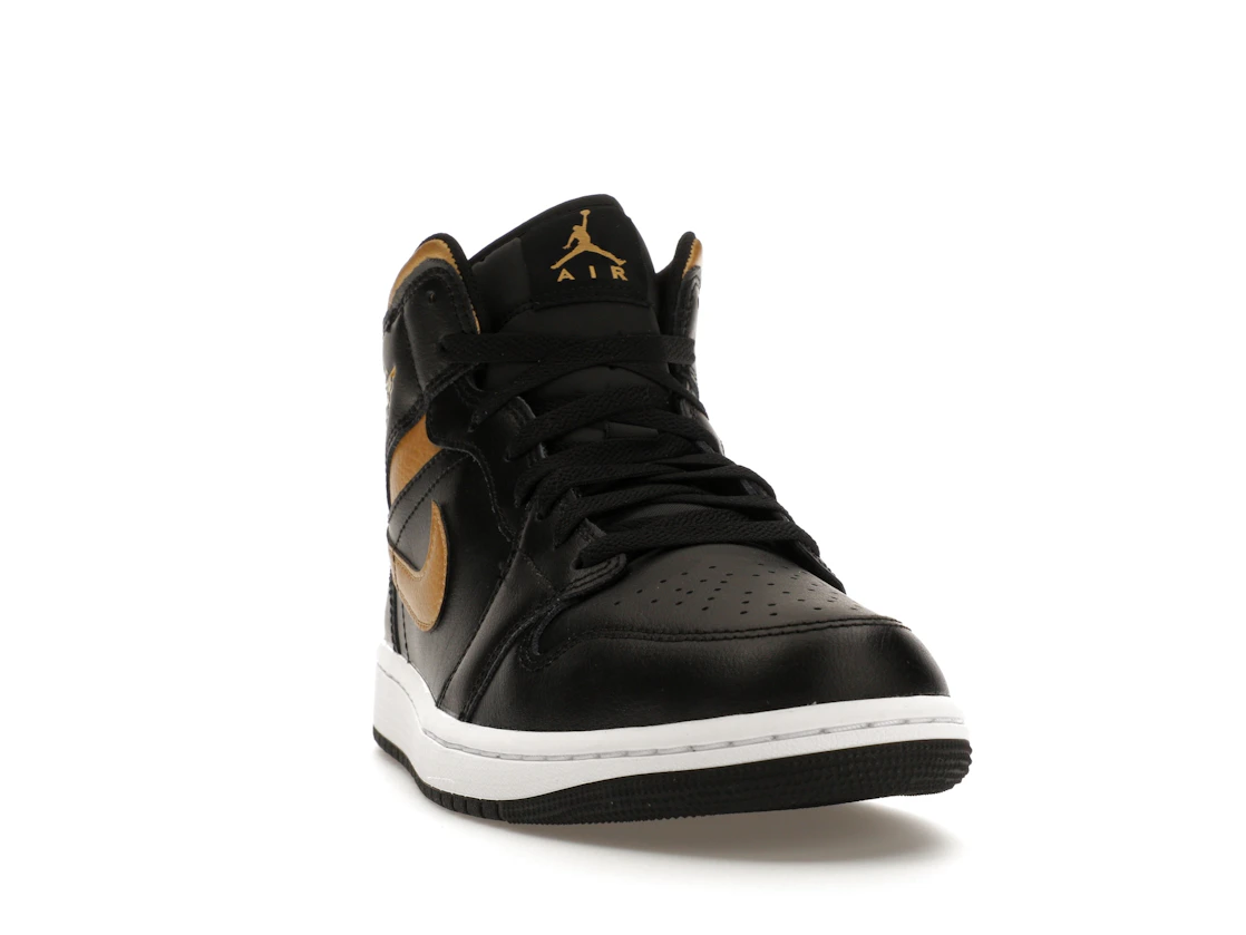 Vue 8 de Jordan 1 Mid Black Metallic Gold