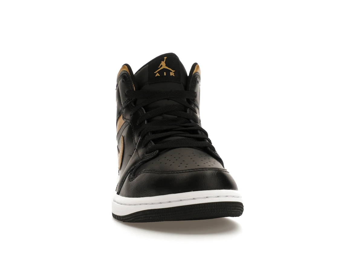 Vue 9 de Jordan 1 Mid Black Metallic Gold