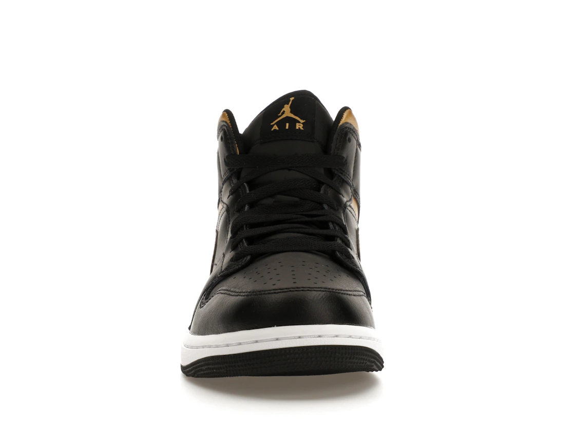 Vue 10 de Jordan 1 Mid Black Metallic Gold