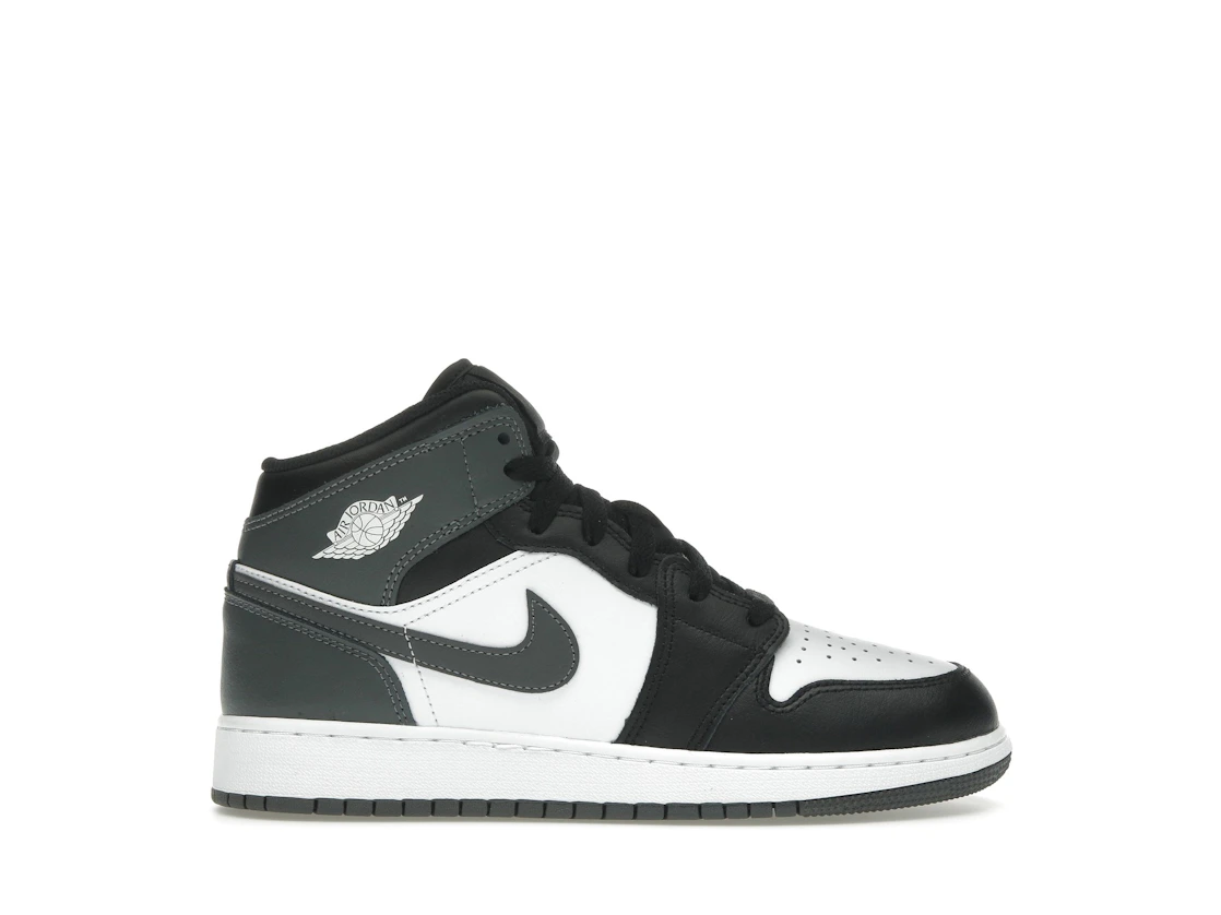 Vue 1 de Jordan 1 Mid Black White Iron Grey (GS)