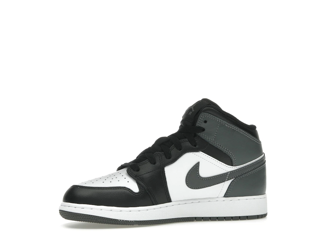 Vue 17 de Jordan 1 Mid Black White Iron Grey (GS)
