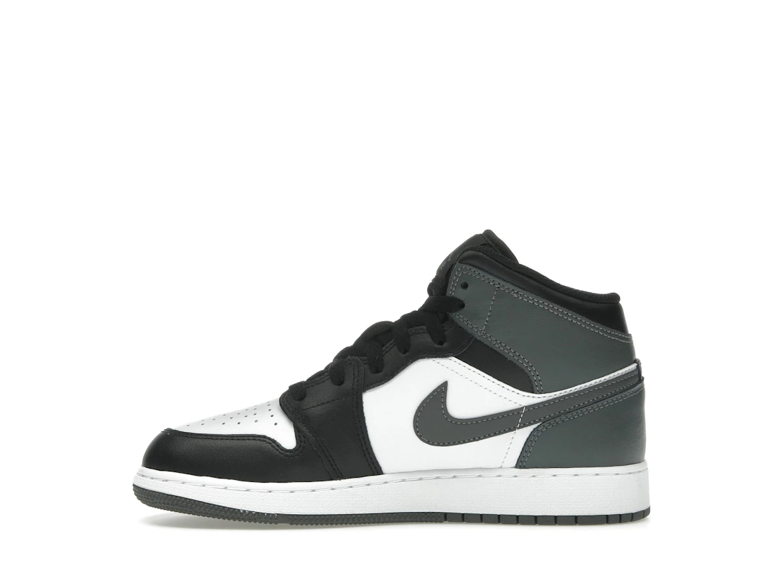 Vue 19 de Jordan 1 Mid Black White Iron Grey (GS)