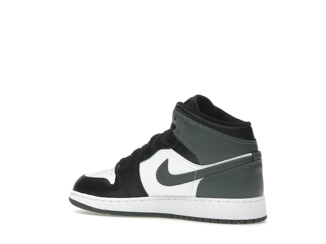 Vue 22 de Jordan 1 Mid Black White Iron Grey (GS)