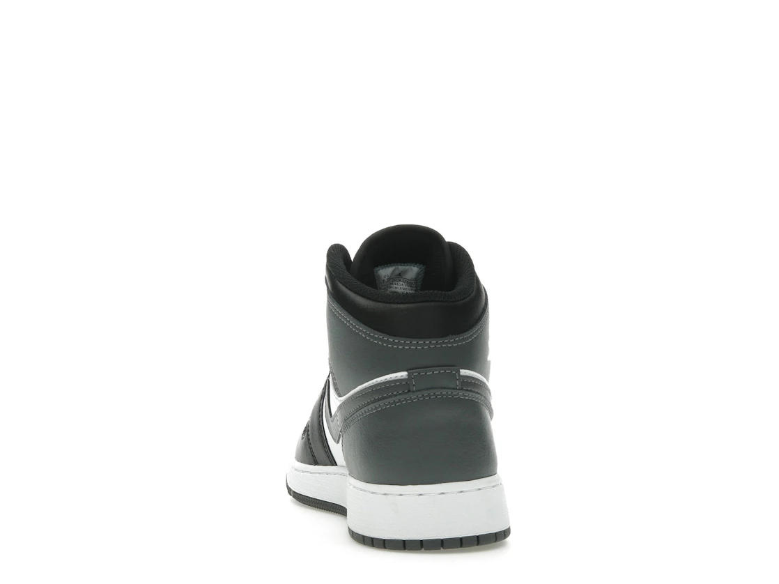 Vue 27 de Jordan 1 Mid Black White Iron Grey (GS)