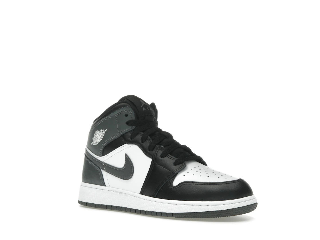 Vue 5 de Jordan 1 Mid Black White Iron Grey (GS)