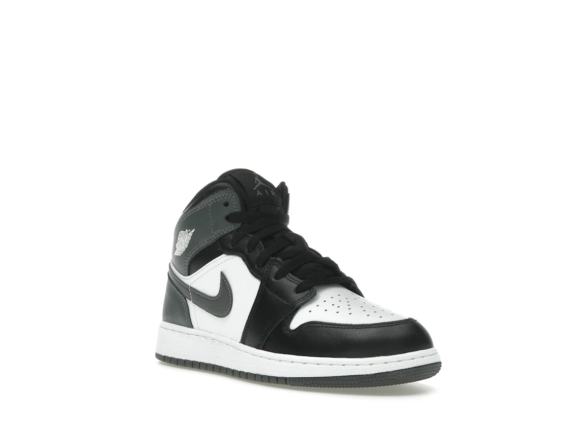 Vue 6 de Jordan 1 Mid Black White Iron Grey (GS)