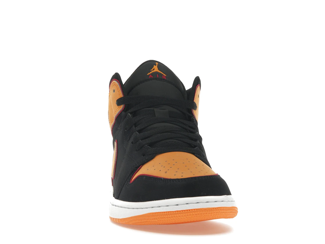 Vue 9 de Jordan 1 Mid Fat Tongue Black Orange
