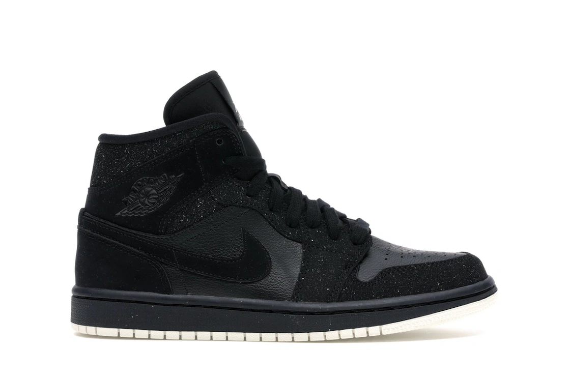 Vue 1 de Jordan 1 Mid Glitter Black 