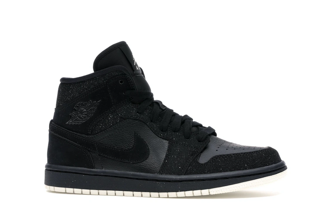 Vue 2 de Jordan 1 Mid Glitter Black 