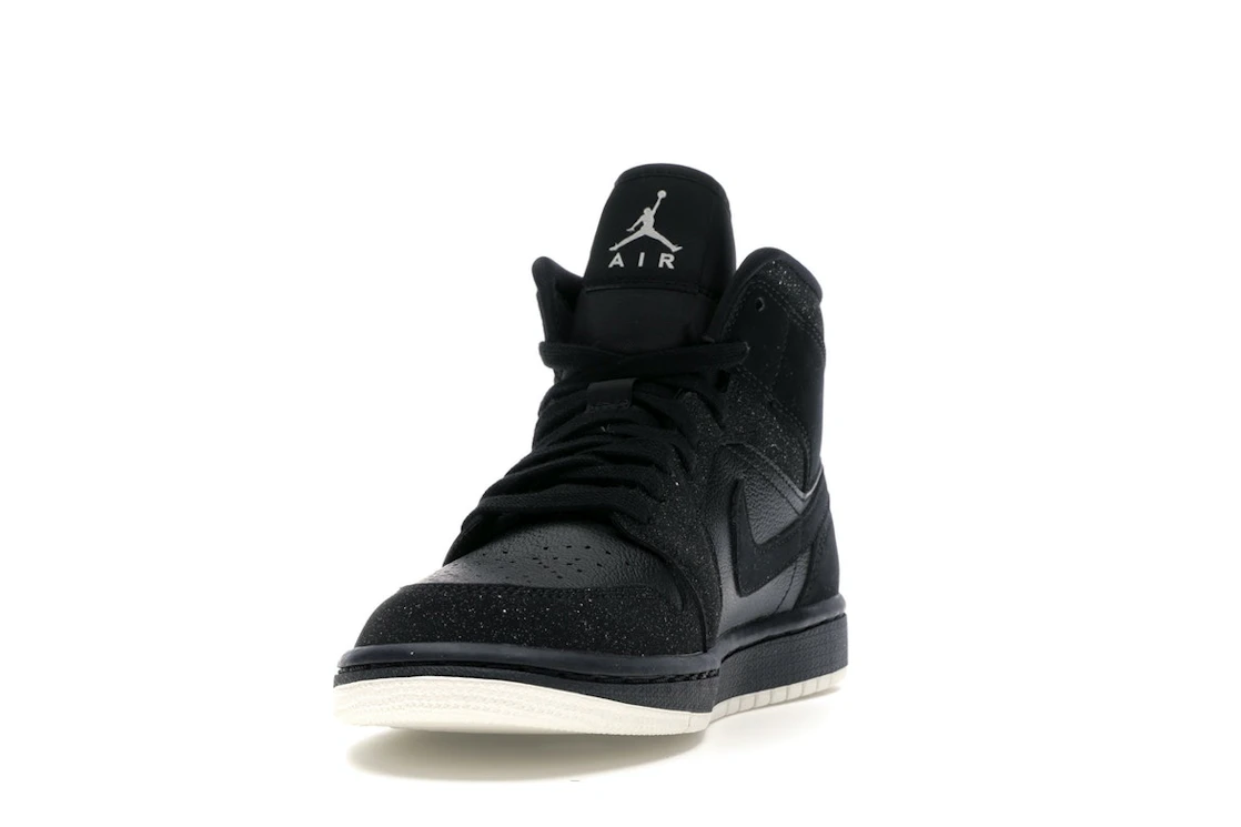 Vue 12 de Jordan 1 Mid Glitter Black 