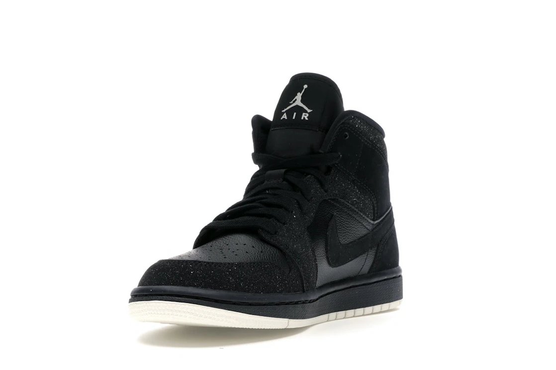 Vue 13 de Jordan 1 Mid Glitter Black 