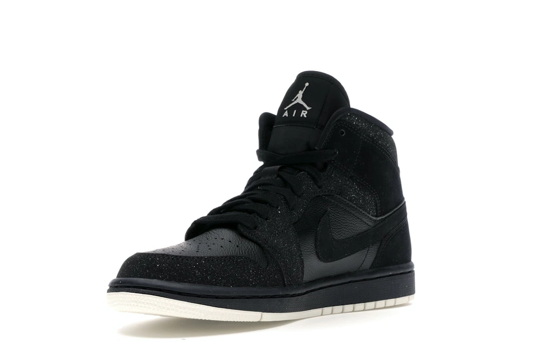 Vue 14 de Jordan 1 Mid Glitter Black 