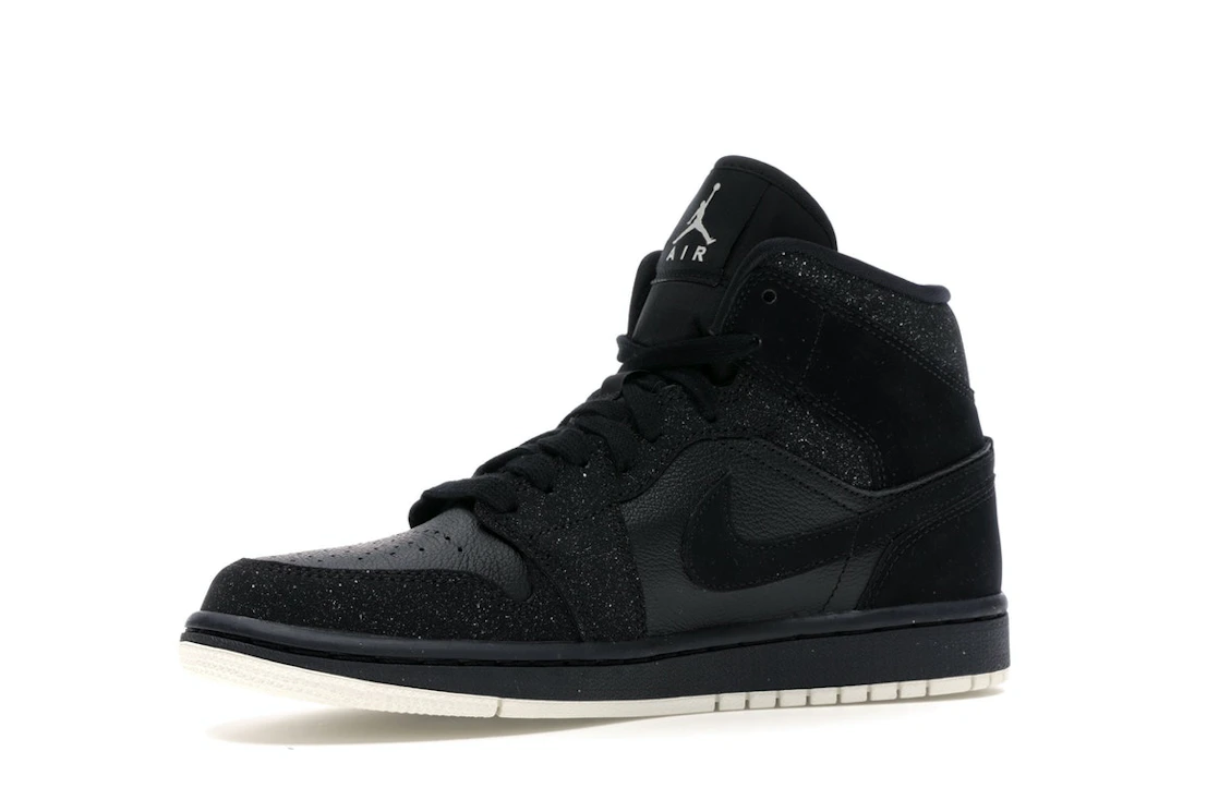 Vue 16 de Jordan 1 Mid Glitter Black 