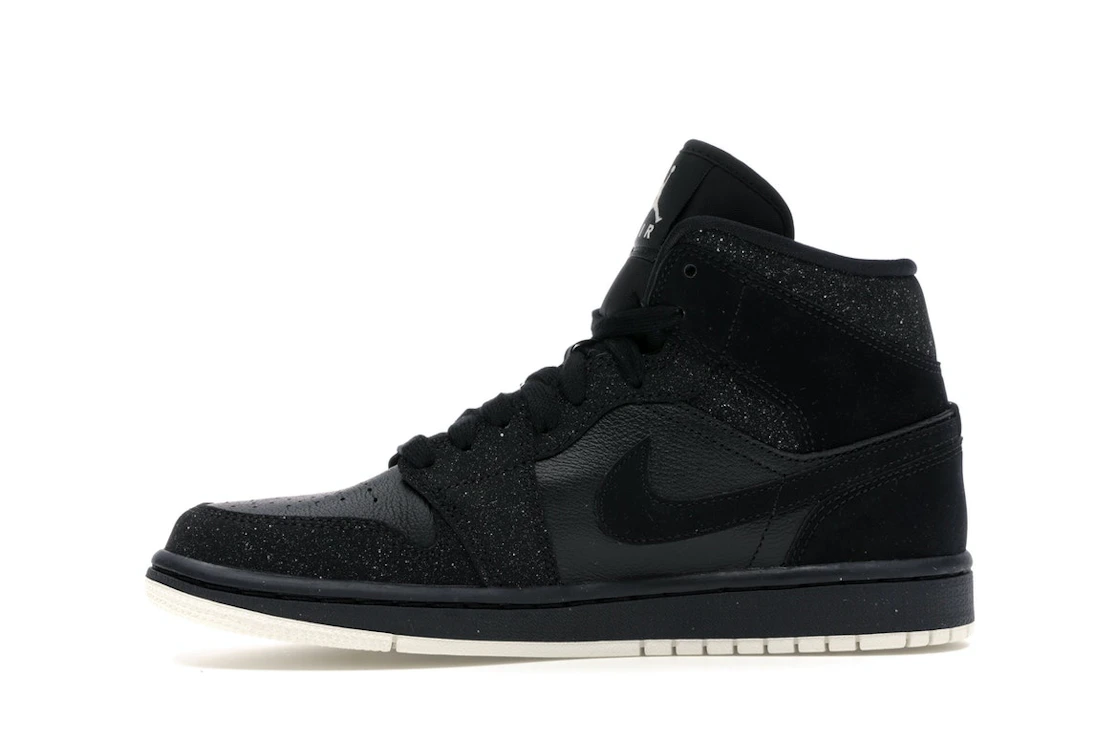 Vue 18 de Jordan 1 Mid Glitter Black 