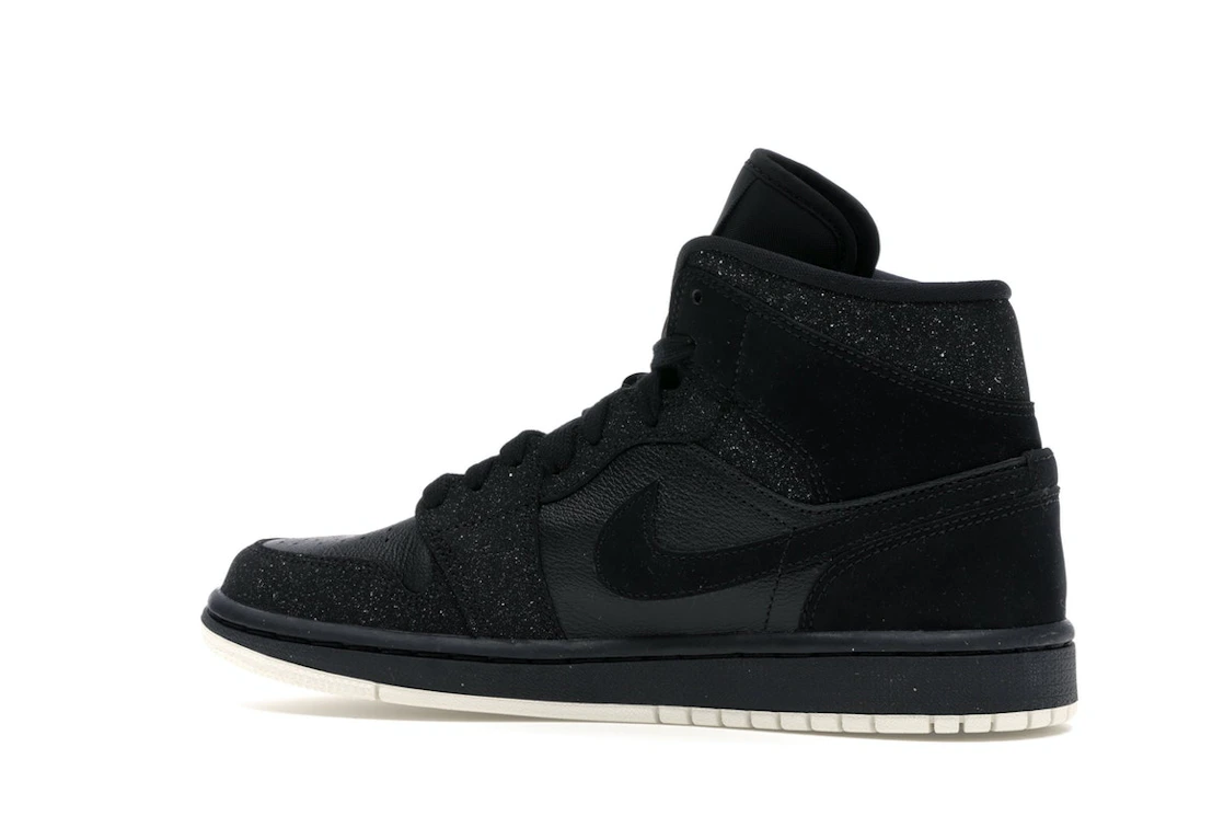 Vue 21 de Jordan 1 Mid Glitter Black 