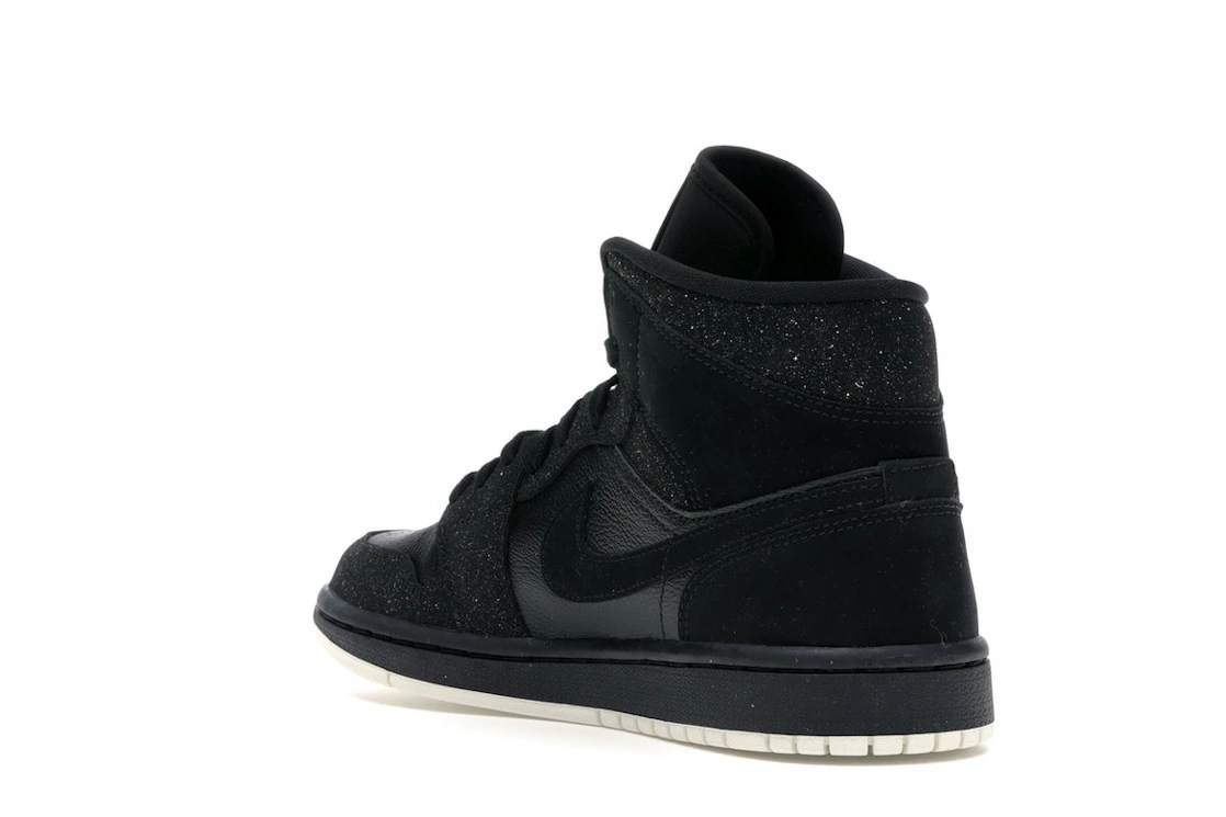 Vue 24 de Jordan 1 Mid Glitter Black 