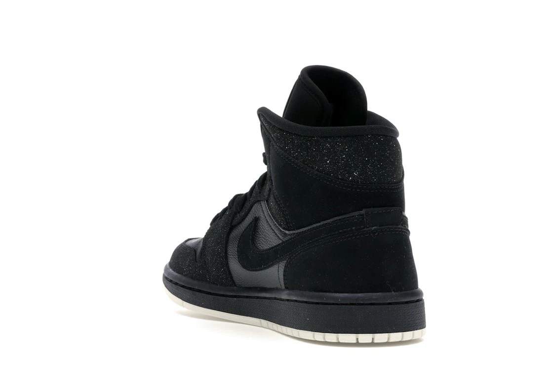 Vue 25 de Jordan 1 Mid Glitter Black 