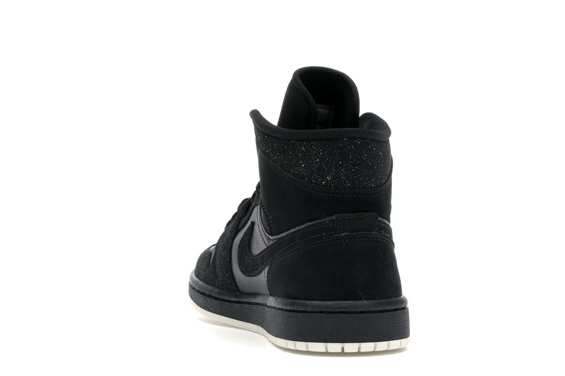 Vue 26 de Jordan 1 Mid Glitter Black 