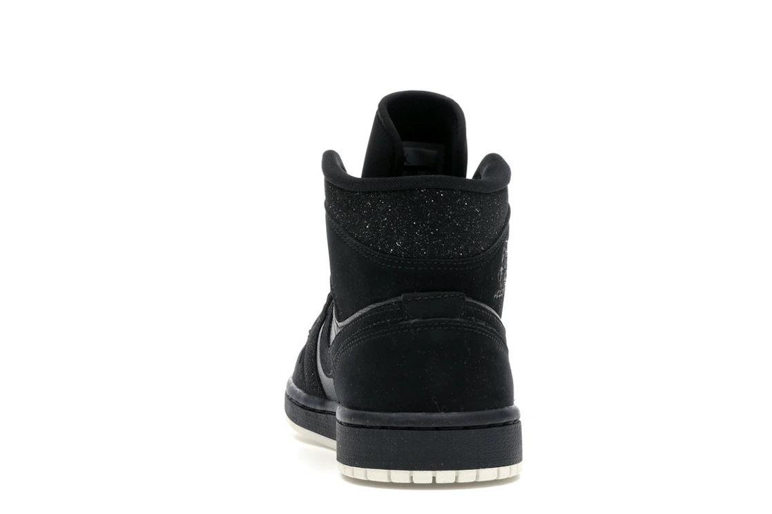 Vue 27 de Jordan 1 Mid Glitter Black 