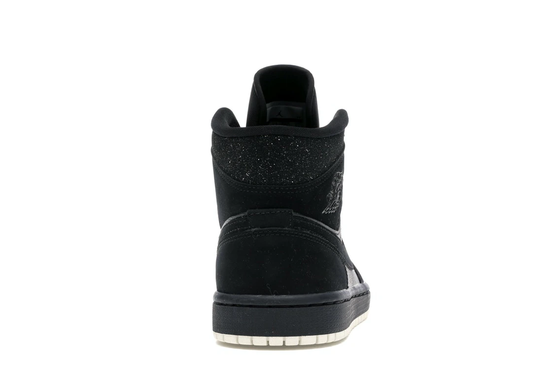 Vue 28 de Jordan 1 Mid Glitter Black 