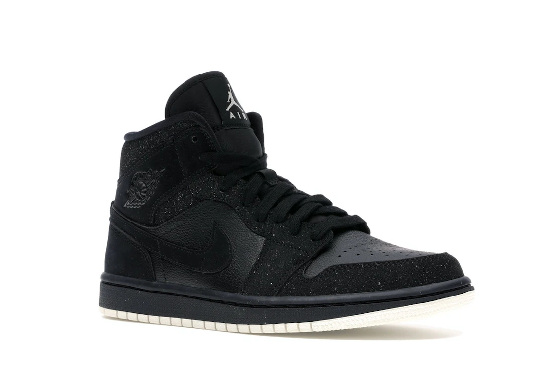 Vue 4 de Jordan 1 Mid Glitter Black 