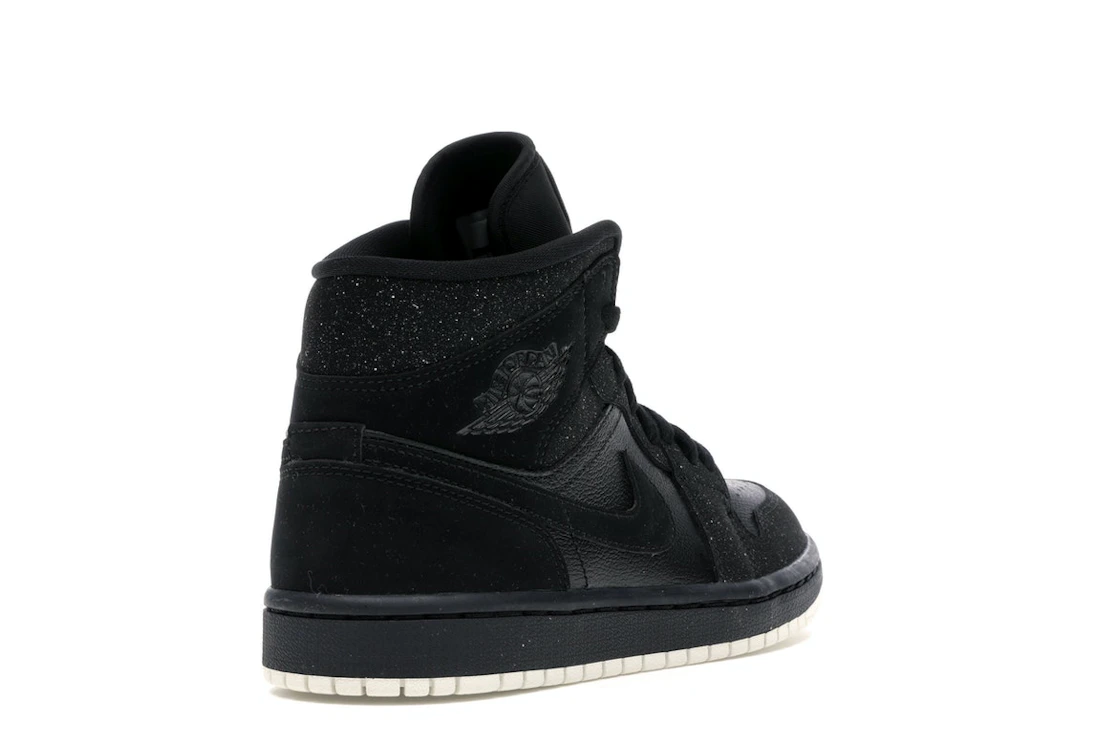 Vue 31 de Jordan 1 Mid Glitter Black 