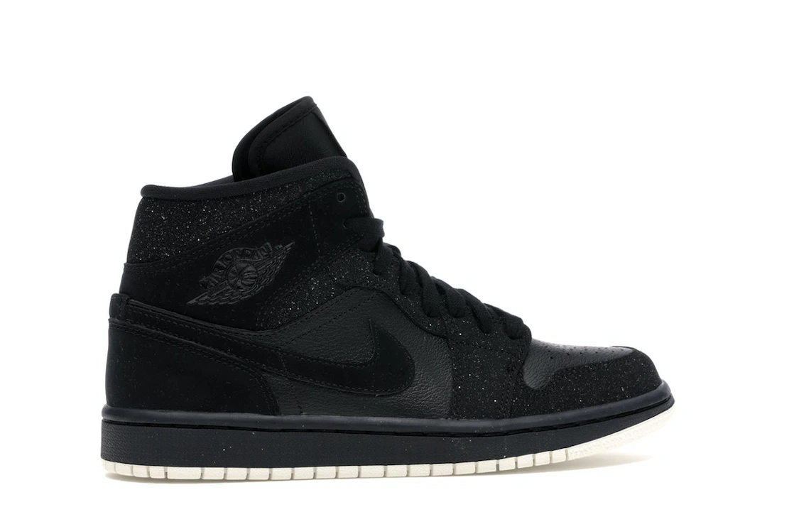 Vue 35 de Jordan 1 Mid Glitter Black 