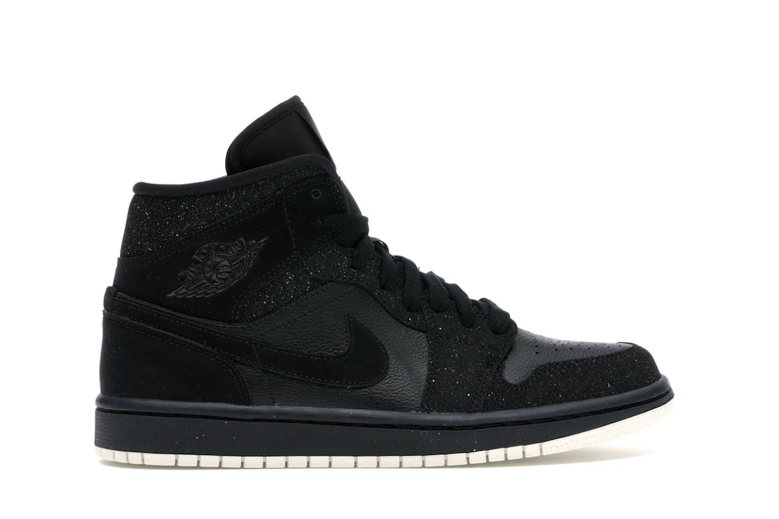 Vue 36 de Jordan 1 Mid Glitter Black 