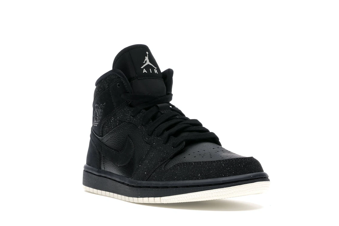 Vue 6 de Jordan 1 Mid Glitter Black 