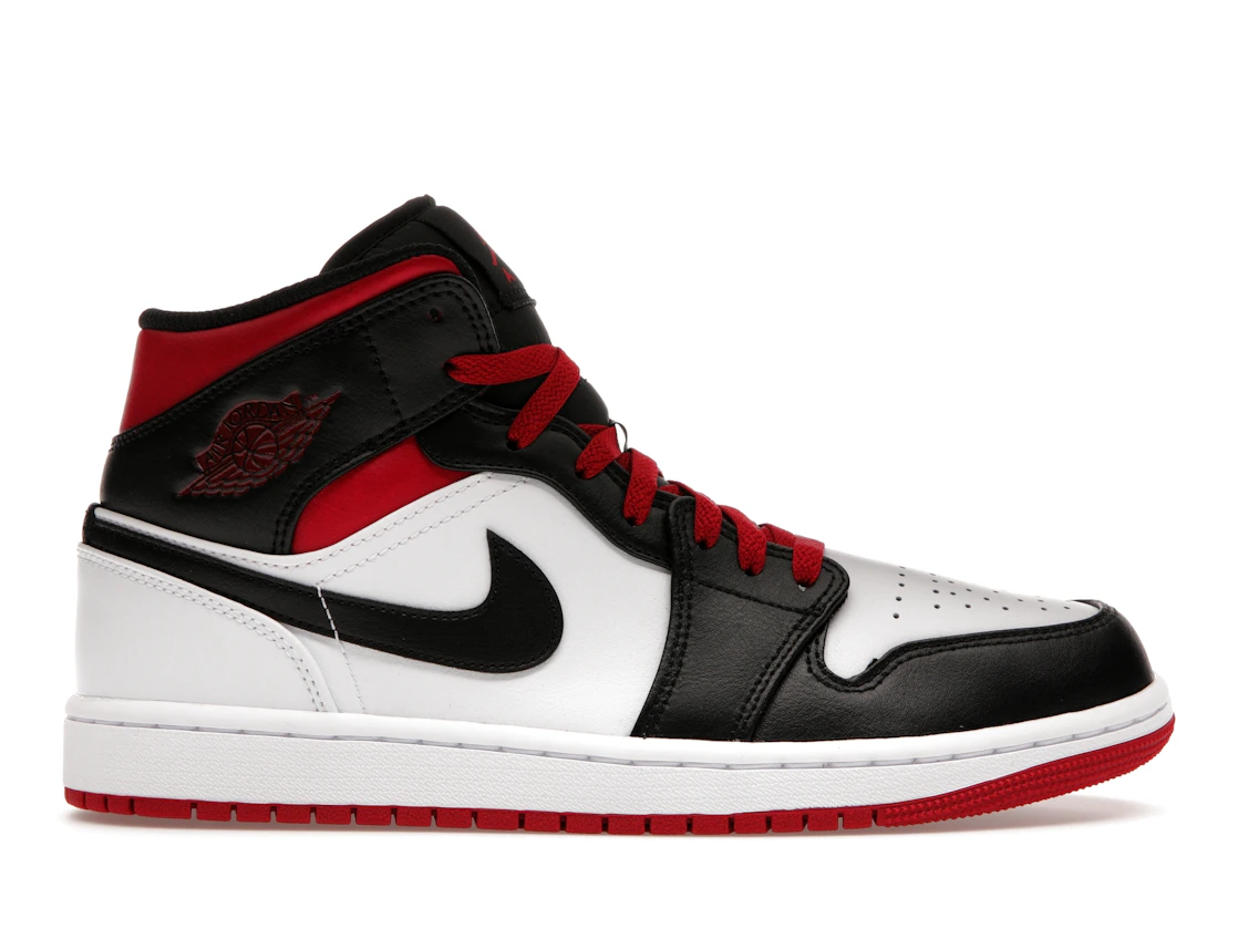 Vue 1 de Jordan 1 Mid Gym Red Black Toe
