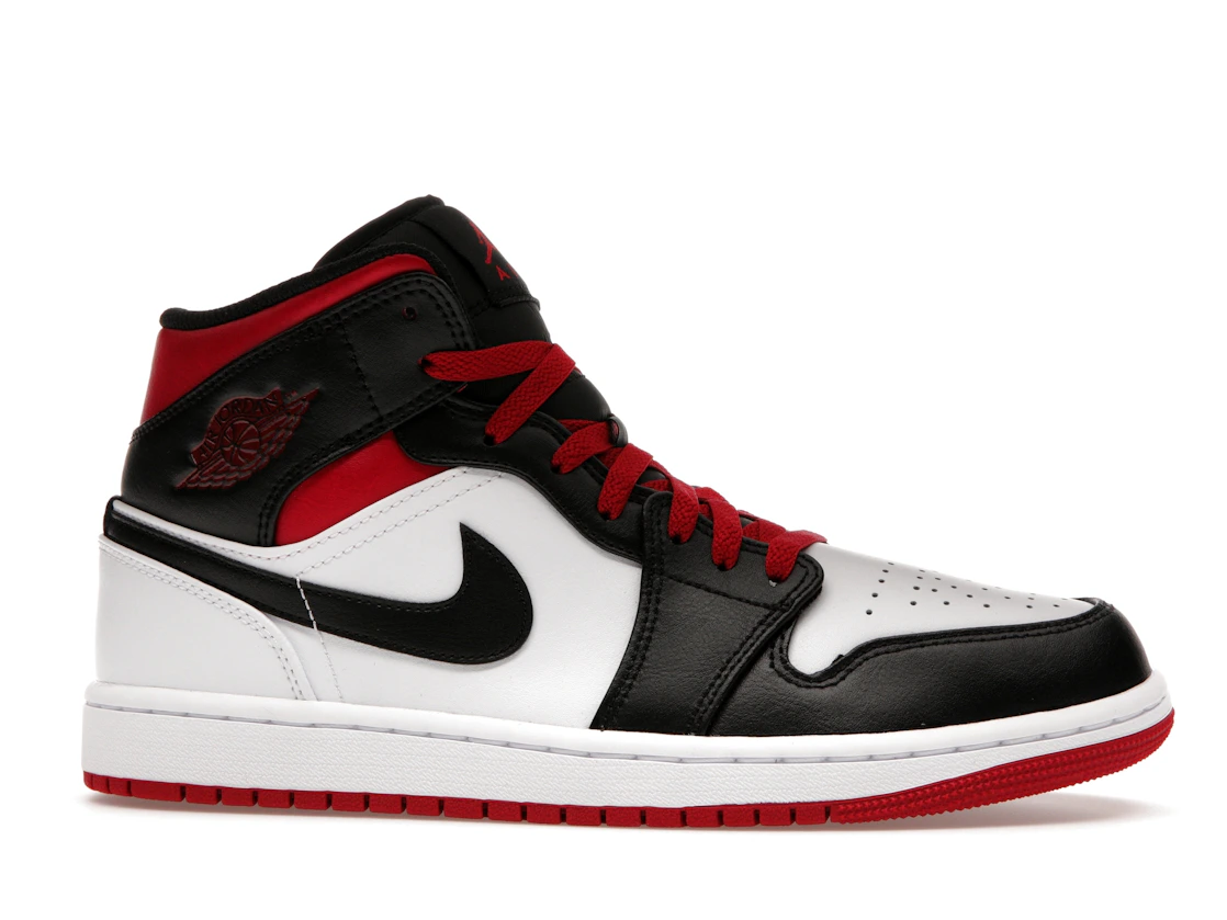 Vue 2 de Jordan 1 Mid Gym Red Black Toe