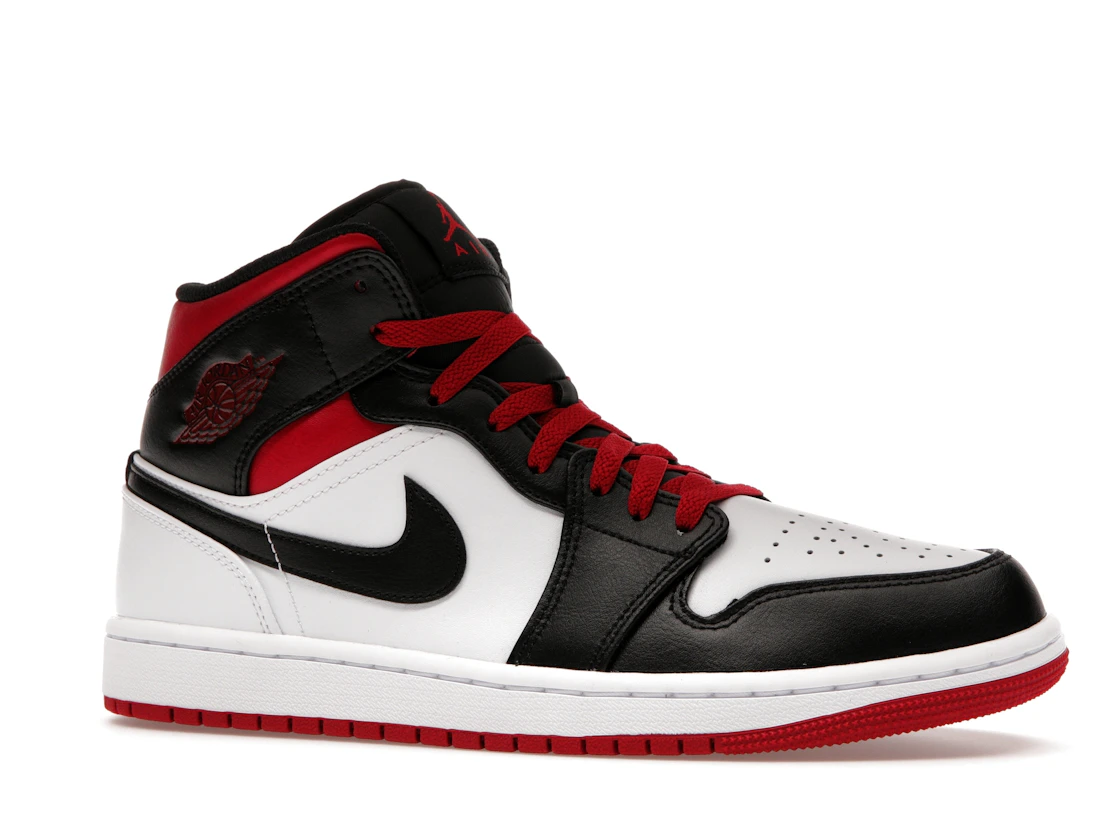 Vue 3 de Jordan 1 Mid Gym Red Black Toe