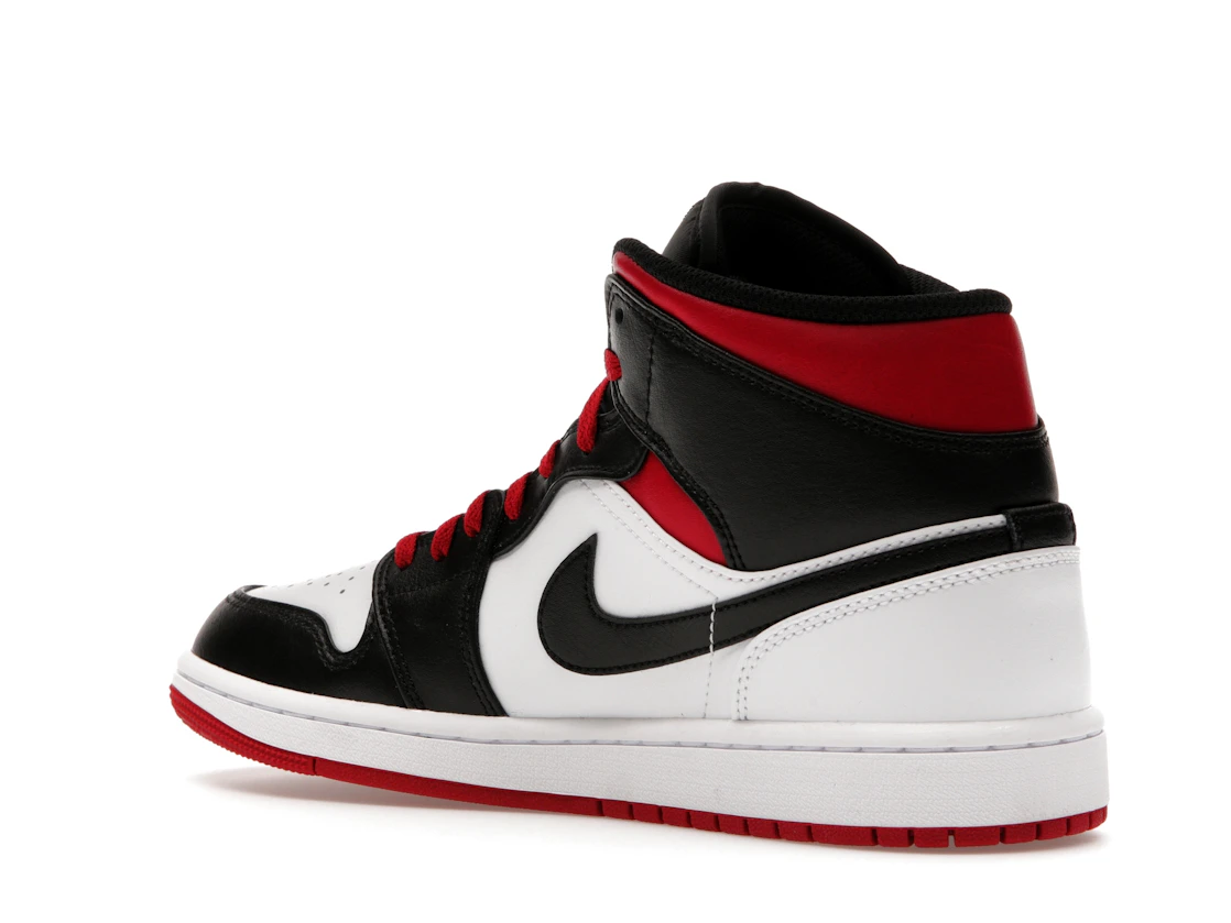 Vue 23 de Jordan 1 Mid Gym Red Black Toe