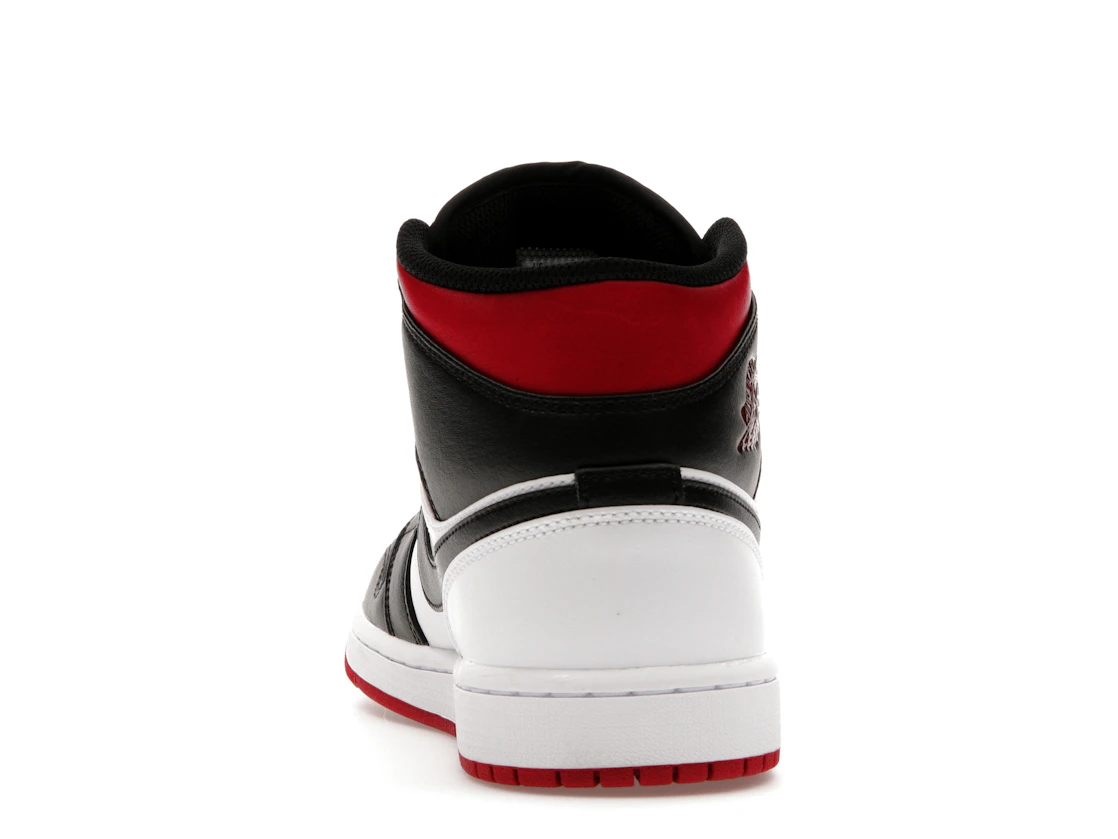 Vue 27 de Jordan 1 Mid Gym Red Black Toe