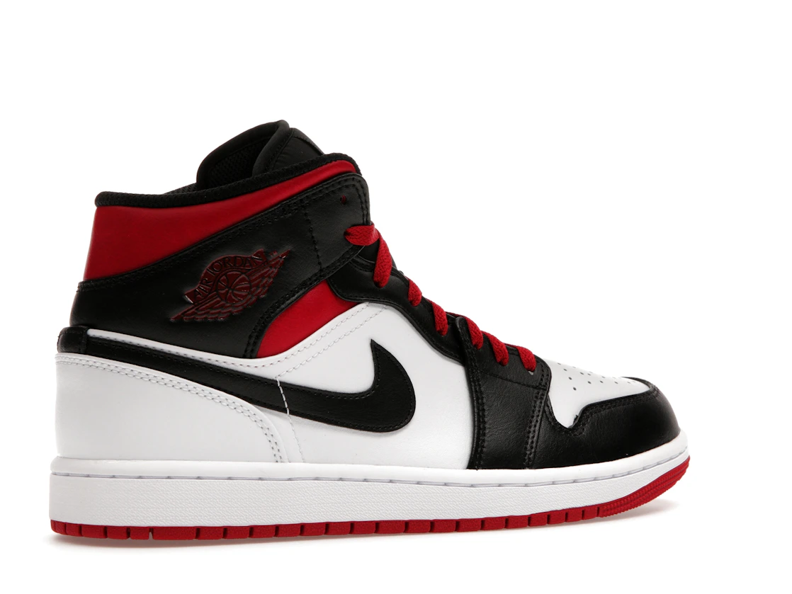 Vue 34 de Jordan 1 Mid Gym Red Black Toe
