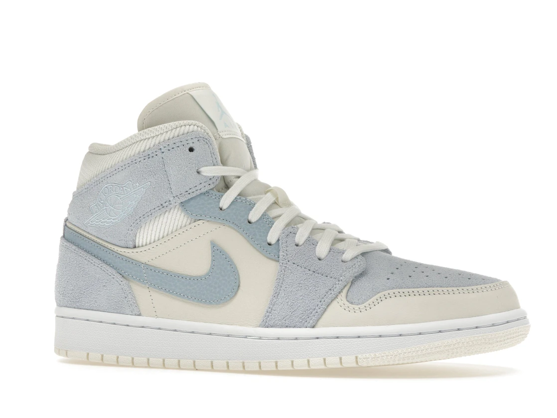 Vue 3 de Jordan 1 Mid Mixed Textures Blue