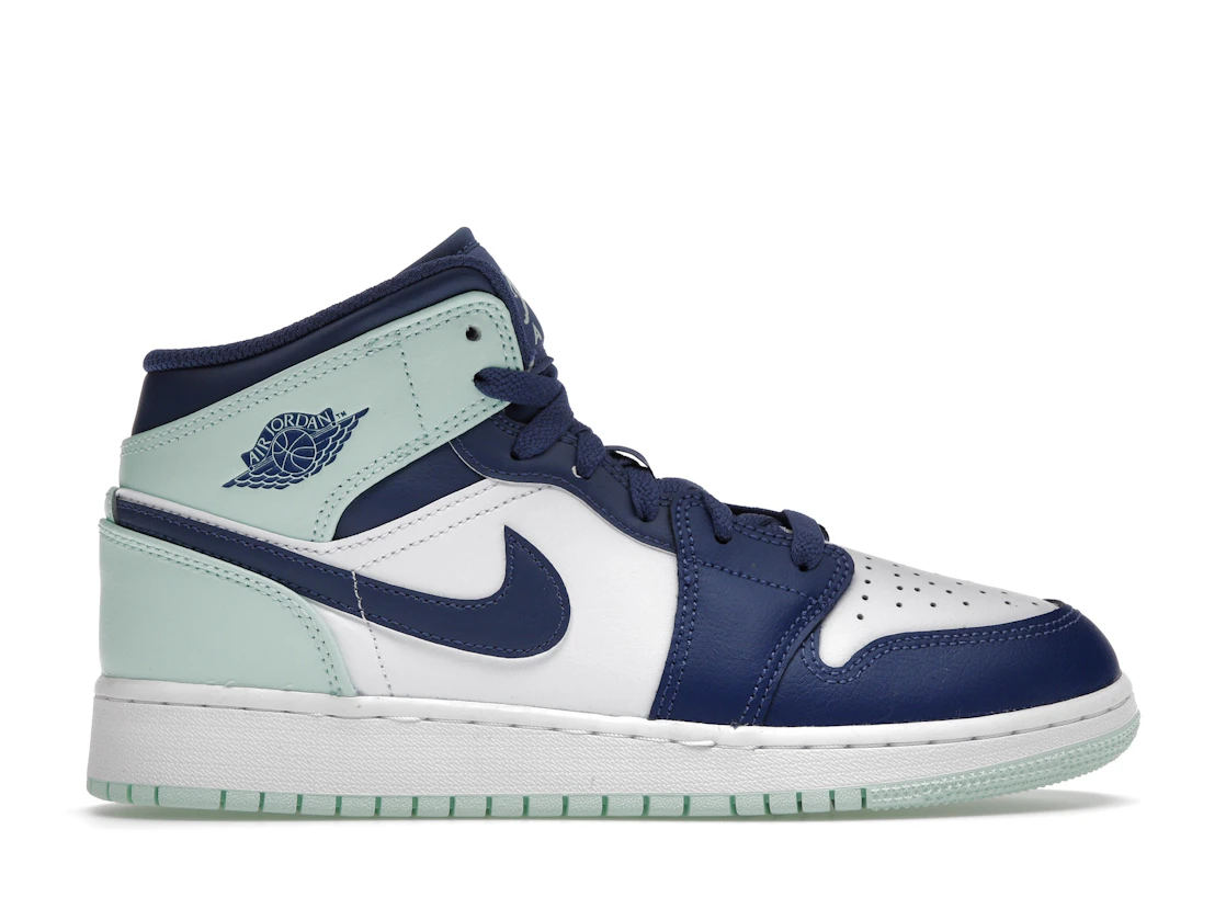Vue 1 de Jordan 1 Mid Mystic Navy Mint Foam (GS)