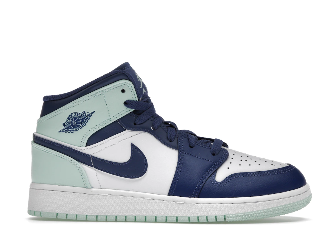 Vue 2 de Jordan 1 Mid Mystic Navy Mint Foam (GS)