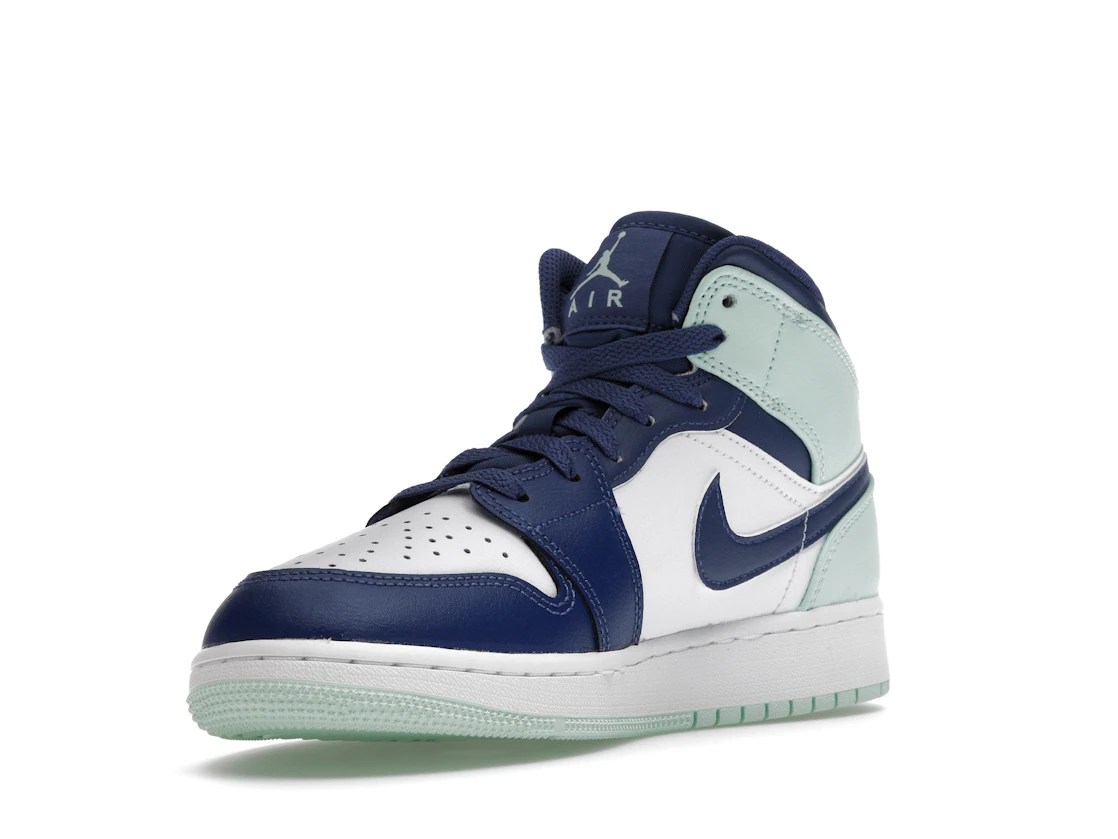 Vue 14 de Jordan 1 Mid Mystic Navy Mint Foam (GS)