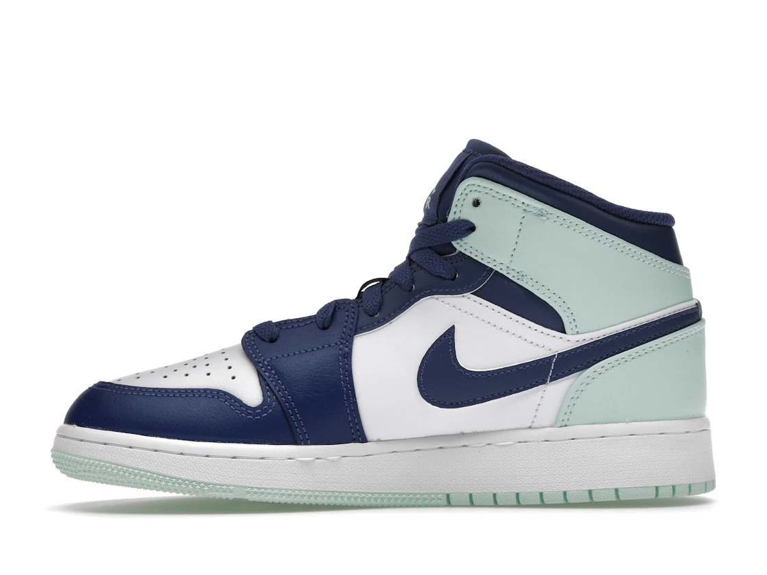 Vue 19 de Jordan 1 Mid Mystic Navy Mint Foam (GS)
