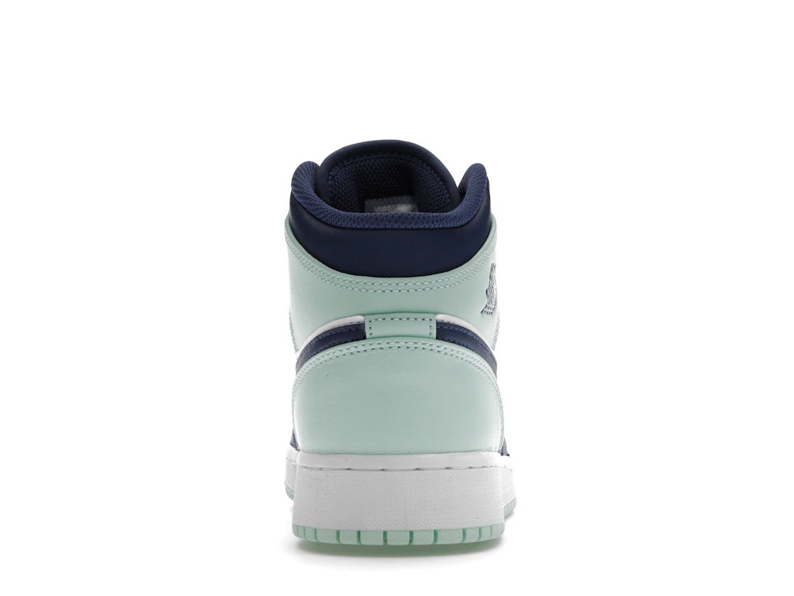 Vue 28 de Jordan 1 Mid Mystic Navy Mint Foam (GS)