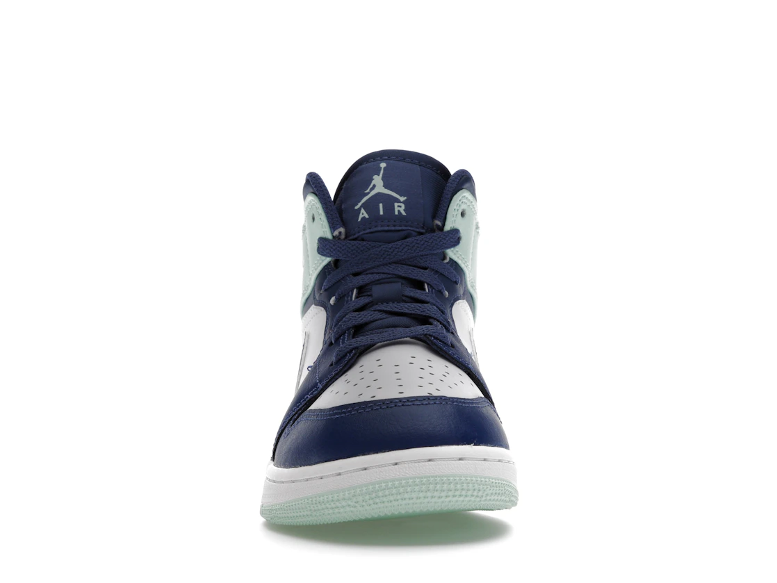 Vue 10 de Jordan 1 Mid Mystic Navy Mint Foam (GS)