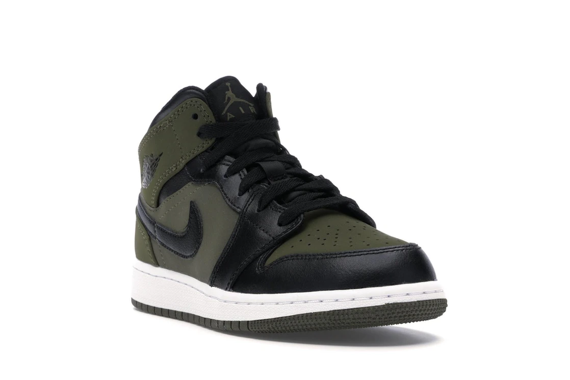Vue 7 de Jordan 1 Mid Olive Canvas Black (GS)