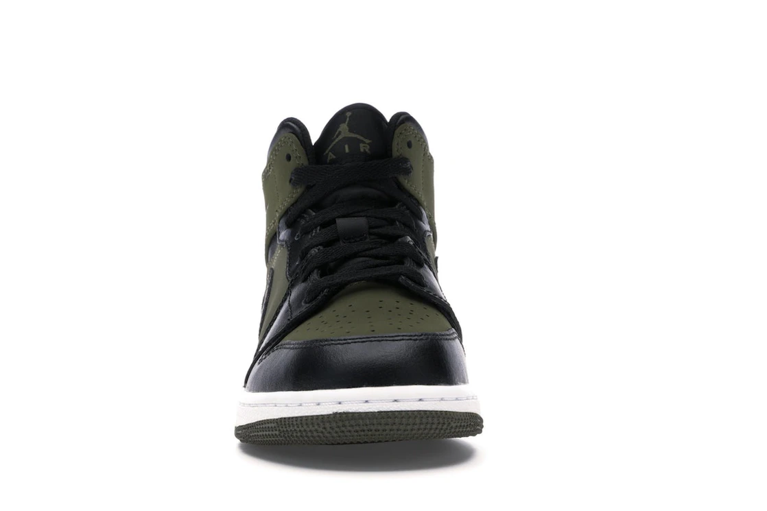 Vue 10 de Jordan 1 Mid Olive Canvas Black (GS)