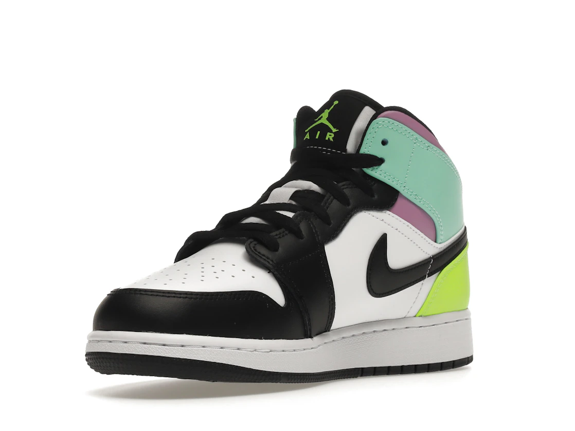 Vue 14 de Jordan 1 Mid Pastel Black Toe (GS)