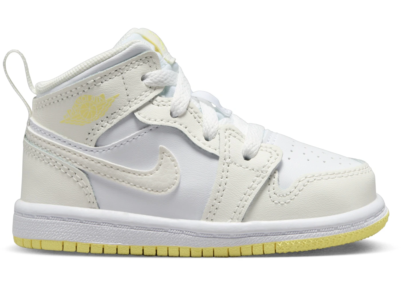 Jordan 1 Mid Sail White Light Laser Orange (TD)