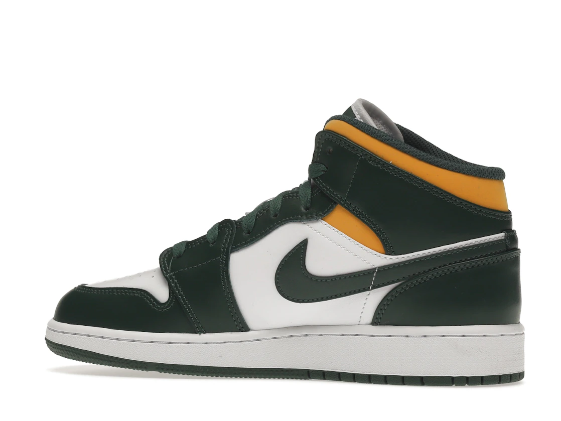 Vue 21 de Jordan 1 Mid Sonics (2021) (GS)