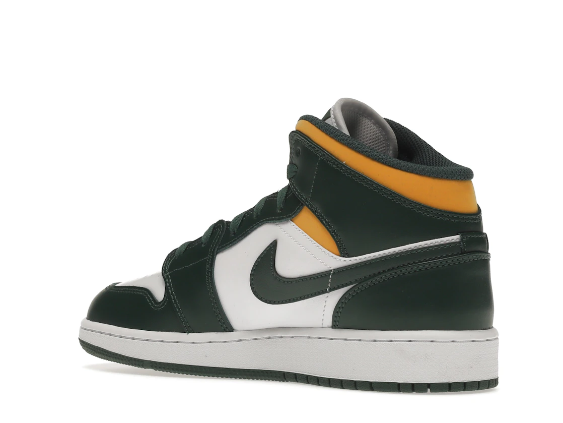 Vue 23 de Jordan 1 Mid Sonics (2021) (GS)