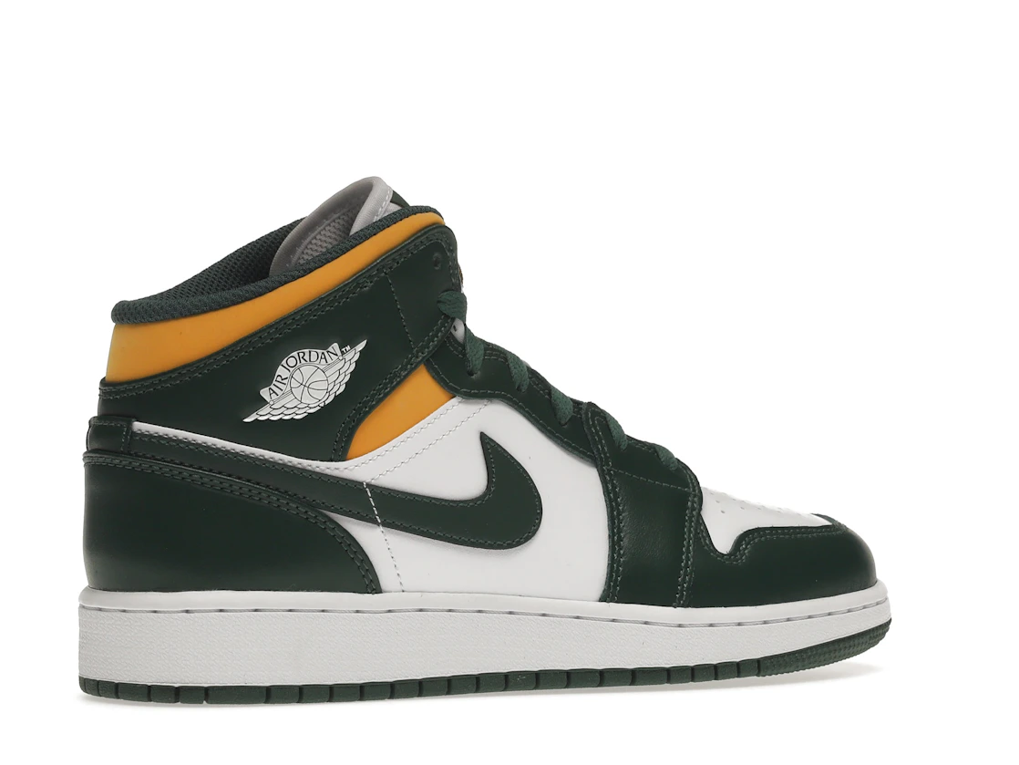 Vue 34 de Jordan 1 Mid Sonics (2021) (GS)
